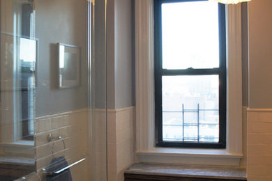 Trendy home design photo in New York