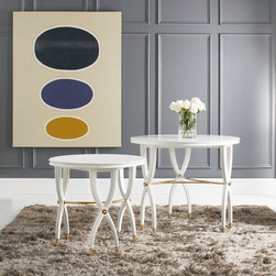 MH - White Marchand Center & End Table - Products