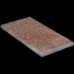 chocolate bullnose travertine pool copings 16x24 - Wall And Floor Tile