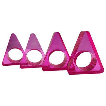 Neon Triangle Napkin Ring, Pink