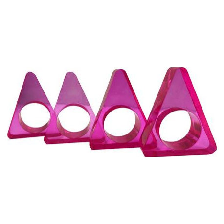 Neon Triangle Napkin Ring, Pink