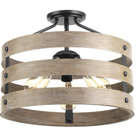 Progress P350049-143 Gulliver - Three Light Convertible Semi-Flush Mount