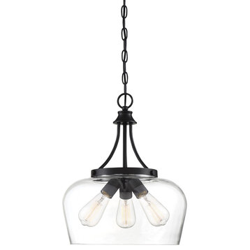 Octave 3-Light Pendant, Black