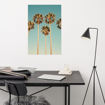 Botanical Wall Art: Desert Oasis Vintage Retro Realism Painting