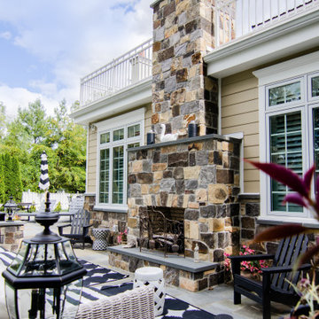 Flag Stone Patio & Fire place