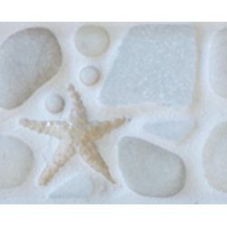 "Starfish - Whites" 4" Border - Accent Trim And Border Tile
