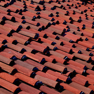 Spanish Red Tile Roof in Santa Barbara CA