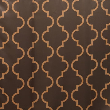 Seville Taupe & Gold Blackout Room Darkening Fabric Sample, 4"x4"