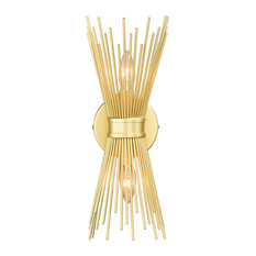 Vaxcel Lighting W0337 Nikko 2 Light 16" Tall Sunburst Wall Sconce - Gold