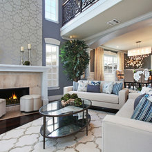 Ribbon fireplace surrounds