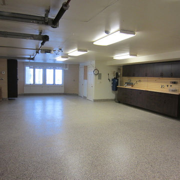 Garages Cabinets, Epoxy Flooring, Tile Flooring & Slatwall and Accessories