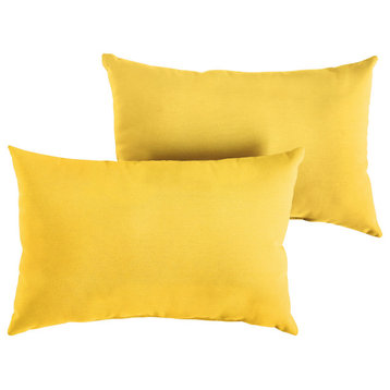 Sunbrella Sunflower Yellow Outdoor Pillow Set, 12x18
