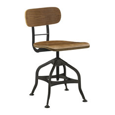 Modway - Modway Mark Wood Bar Stool, Brown - Bar Stools and Counter Stools