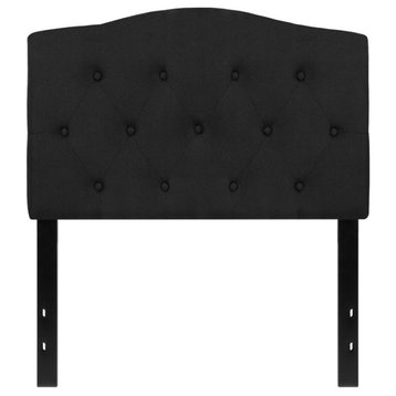 Flash Furniture Cambridge Tufted Twin Panel Headboard in Black