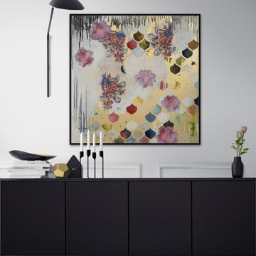 "Antique Sentiments II" Floater Framed Painting Print on Canvas