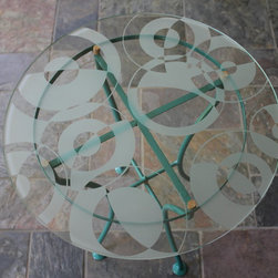 Custom Etched Glass - Side Tables And End Tables