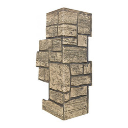 154-OXFORD COBBLE STONE CORNER 11" W (EACH SIDE) &times; 30 &frac12;"H &times; 1"D - Wall Panels