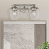 Willow 2 Light Brushed Nickel Vanity Sconce