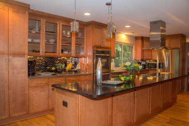 Example of a trendy kitchen design in Charlotte