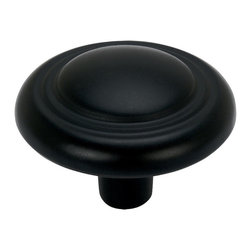 Cosmas - Cosmas 2202FB Flat Black 1-1/4&rdquo; Cabinet Knob - Cabinet And Drawer Knobs