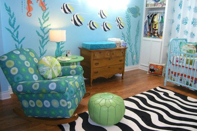 Example of an island style nursery design in Houston