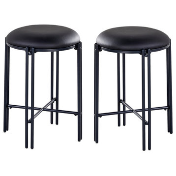 Morgan Backless Round Counter Stool, Set of 2