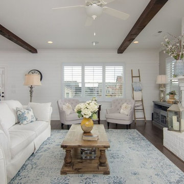 Transitional Farmhouse Window Treatments