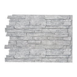141-36-BRIGHTON FAUX WIDE STACKED STONE WALL PANELS - 36"H - Wall Panels
