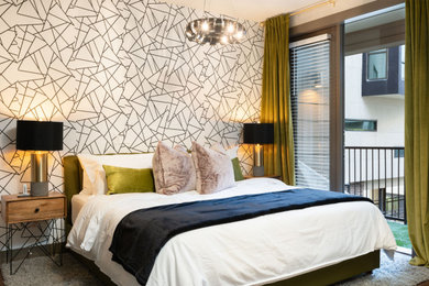 Inspiration for a contemporary bedroom remodel in Houston