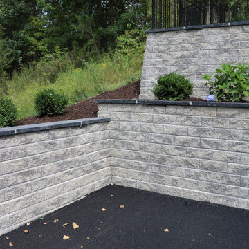 Backyard Retreat: A Raw Land Transformation: Pool Patio, retaining walls, steps