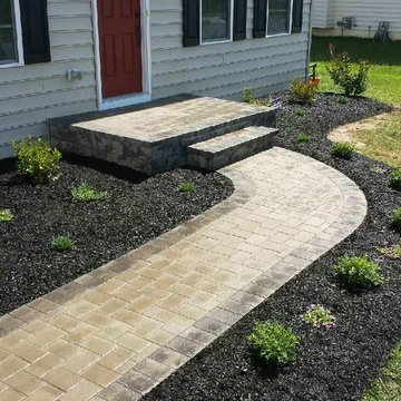 Paver walkway and landscaping