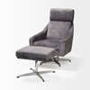 Mercana Fabric And Metal Chair With Grey And Silver Finish 68303