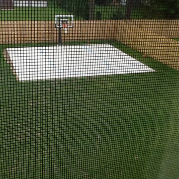 John C's Pro Dunk Silver Basketball System on a 28x25 in DUNELLEN, NJ