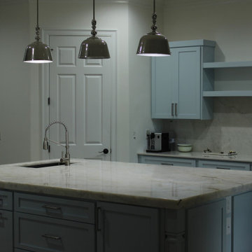 Kitchen island lit Onyx Countertop
