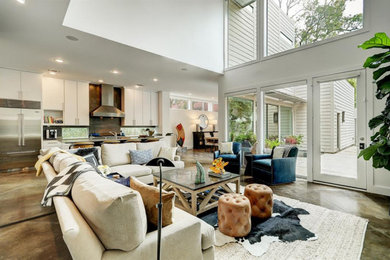 Transitional home design photo in Houston