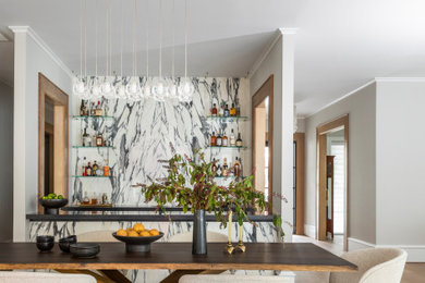 Dining room - transitional dining room idea in Houston