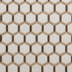 Tangent Lattice Mosaic Pattern in Crema - Mosaic Tile