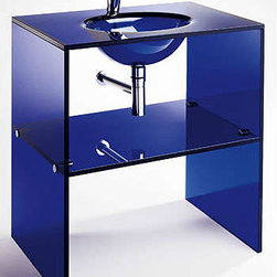 Vitraform 310 Rectangular Front Single Round Countersink Washstand without Overf - Products