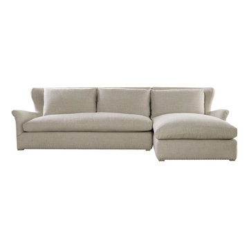 Curations Winslow Sectional Beige Linen