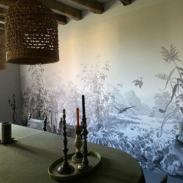 Un panoramique exotique Le Bresil occupe la salle a manger Du charme et de la pe