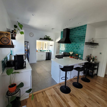 GREEN AND WHITE KITCHEN