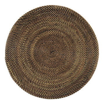 Round Nito Placemat Set of 2, Brown