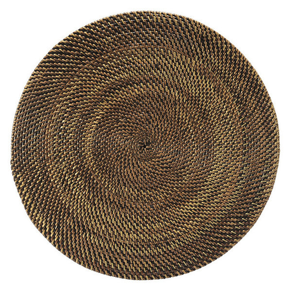 Round Nito Placemats, Set of 2, Brown - Tropical - Placemats - Other ...