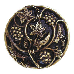 Inviting Home Inc. - Grapevine Knob, Antique-Style Brass - Cabinet And Drawer Knobs