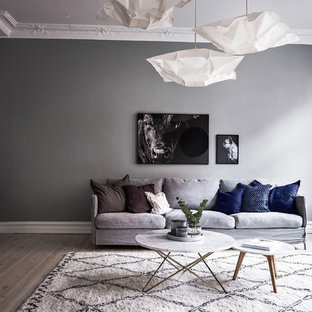 Exempel på ett modernt vardagsrum