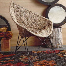 Roost Silver Jute Moghul Chair - SKU: F424 - Armchairs And Accent Chairs