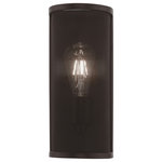 Livex Lighting - Livex Lighting Bronze 1-Light ADA Wall Sconce - Elevate your modern living area with this urban bronze one light wall sconce featuring a stainless steel mesh shade.
