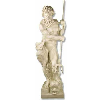 Neptune With Trident 65, Large Classical Sculpture