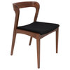 Bjorn Dining Chair, Set of 2, Black Di(2-ethylhexyl)phthalate (DEHP)/Tan Walnut