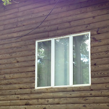 Pine Log Siding Restoration